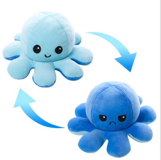 Reversible Flip Octopus Plush stuffed Toy