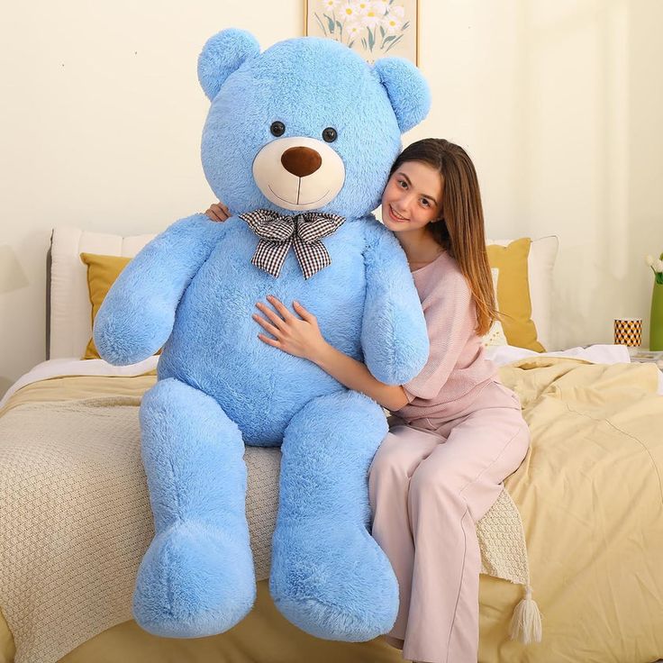 7 Feet Premium Birght Blue Teddy Bear