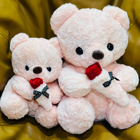 Teddy Bear Valentine's Day With Girl Gift High Grade Gift Flower