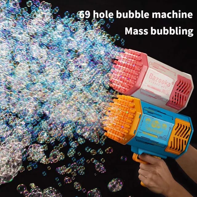60 Hole Rocket Bubble Machine