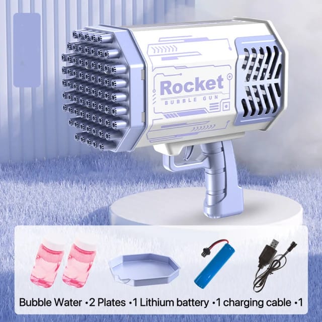 60 Hole Rocket Bubble Machine