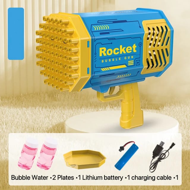 60 Hole Rocket Bubble Machine