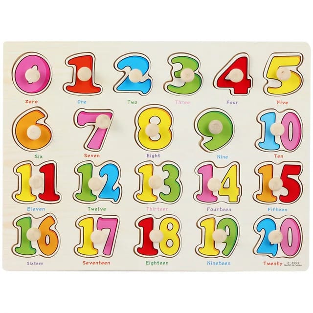 Wooden Numbering Puzzle Plate 3D