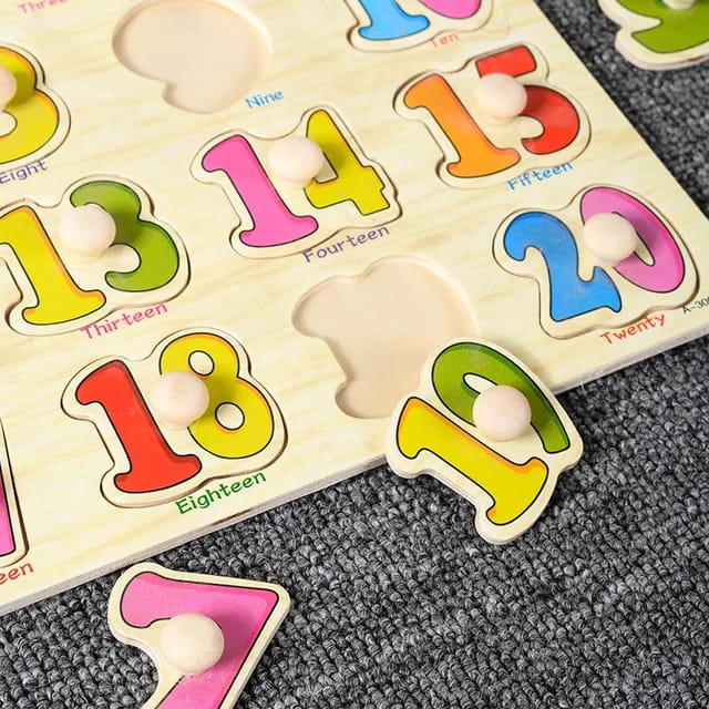 Wooden Numbering Puzzle Plate 3D