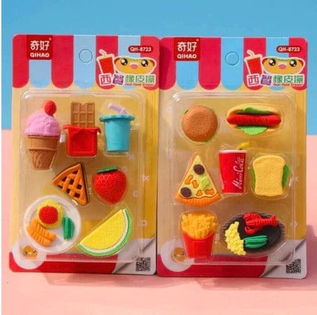 Fancy Eraser Fast Food 6Pcs