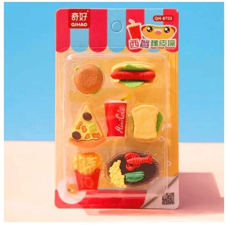 Fancy Eraser Fast Food 6Pcs