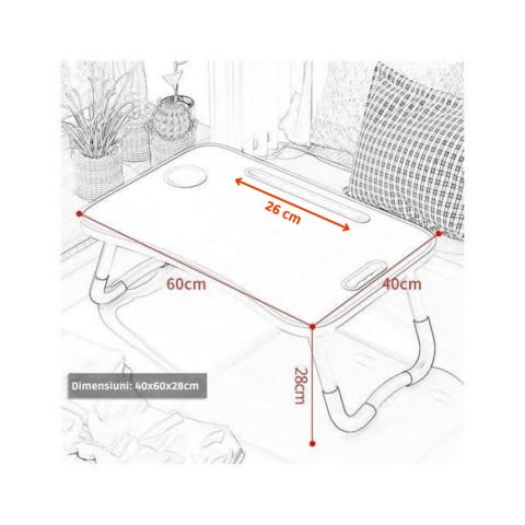 Foldable Table Non-Skid Legs – for Laptops and Study Sessions