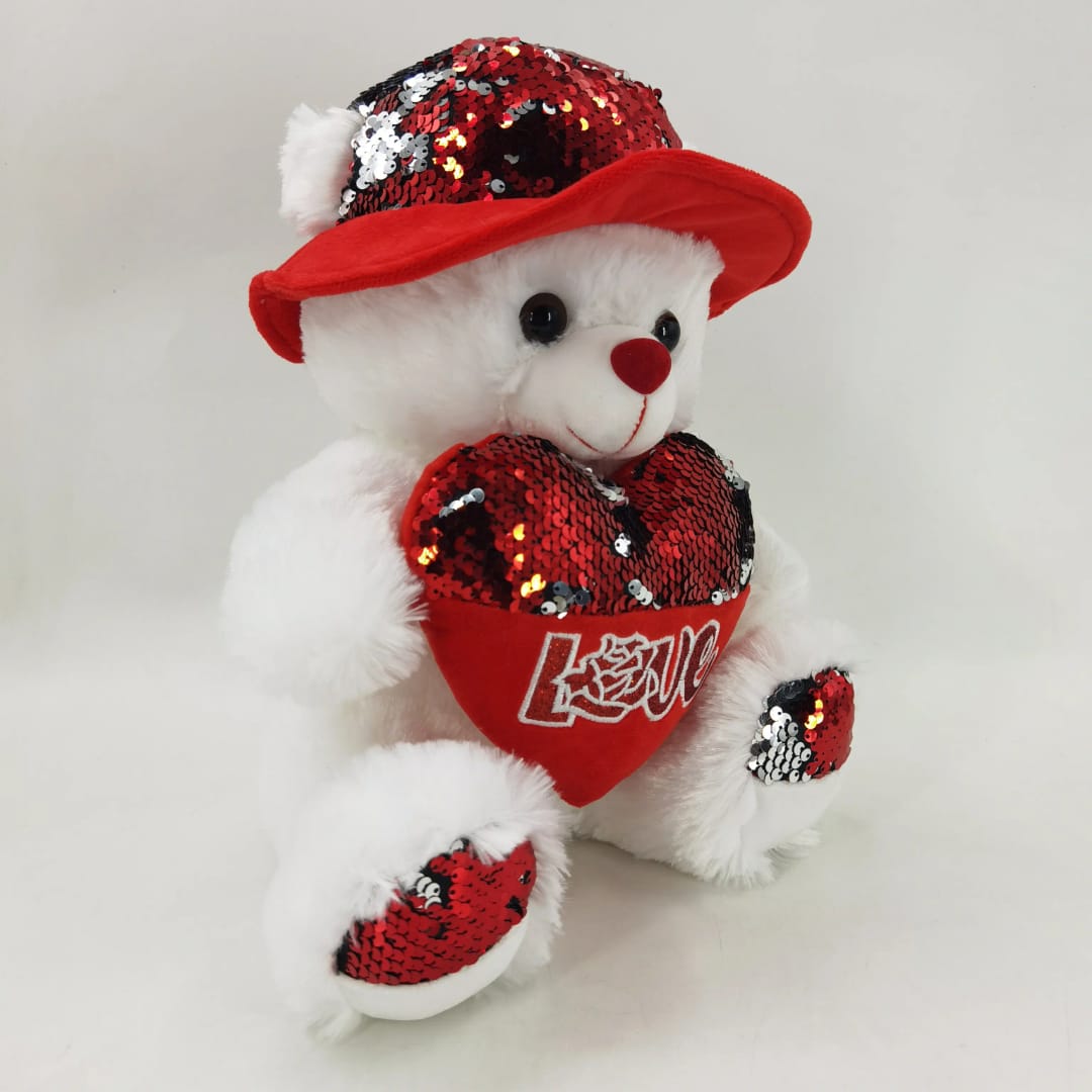 Love You Teddy Bear With Cap