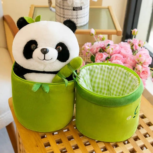 35cm Kawaii bamboo panda plushie soft hugging pillow