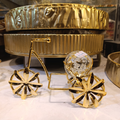 Cute Metal cycle holding Glass Ball