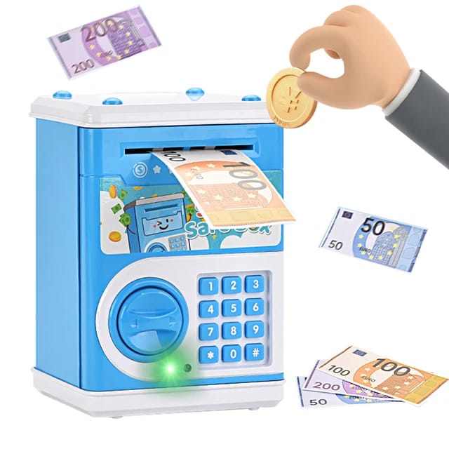 Cash Money Coins Saving ATM Box