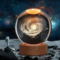 3D Galaxy Crystal Ball LED Lamp Cosmic Home Decor