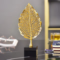 Fancy Gold Platted Metal Leaf Design Home Decoration
