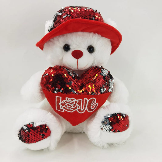 Love You Teddy Bear With Cap