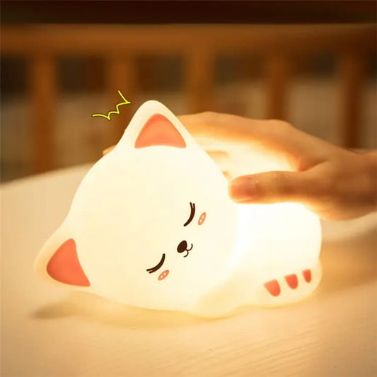 Cute Silicon Cat Night Light
