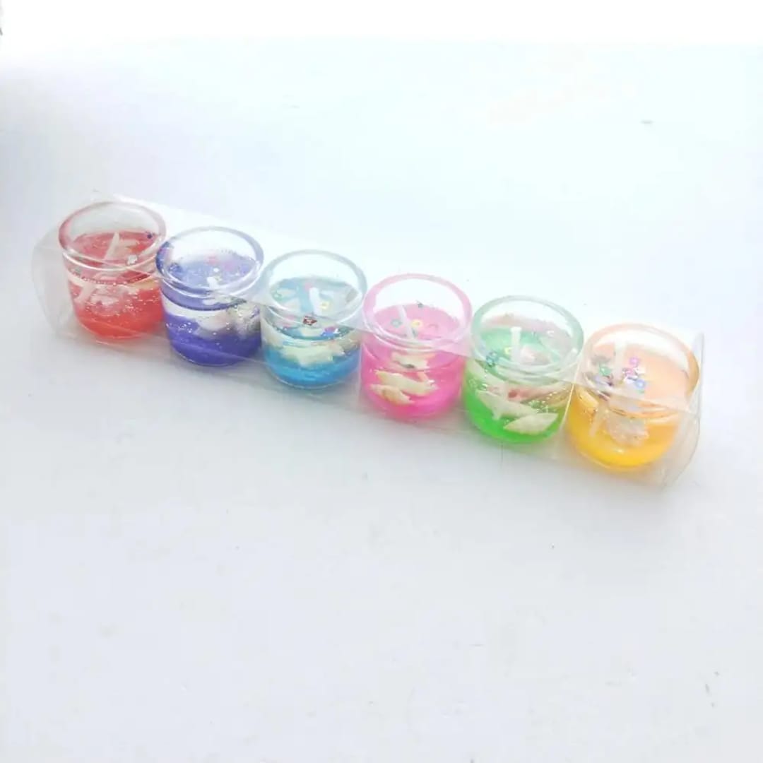 Mini Colourful Candles 6 pieces Box