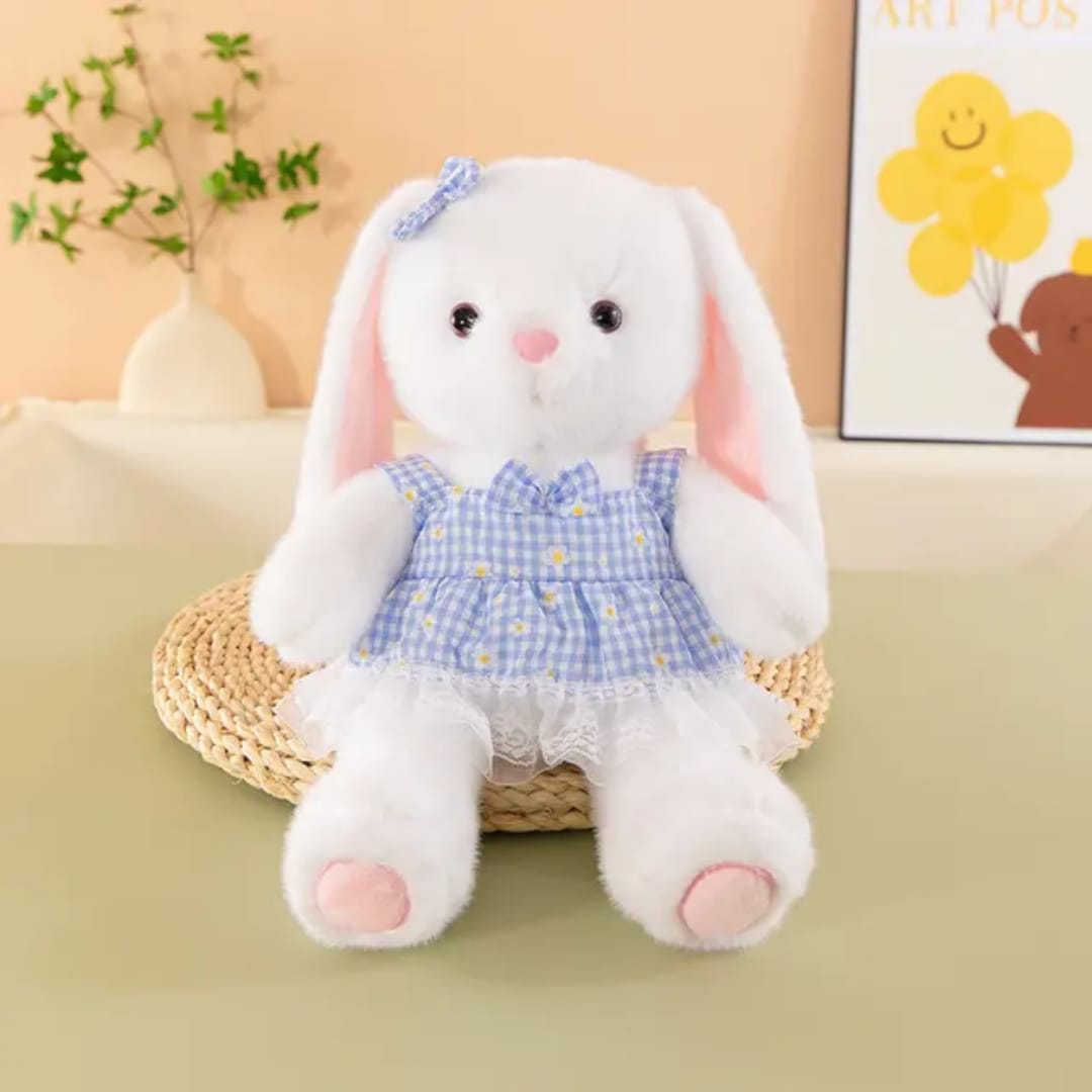 Floral Dress Bunny Plush Toy