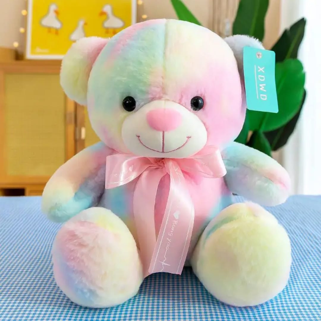 Pastel plush teddy bear