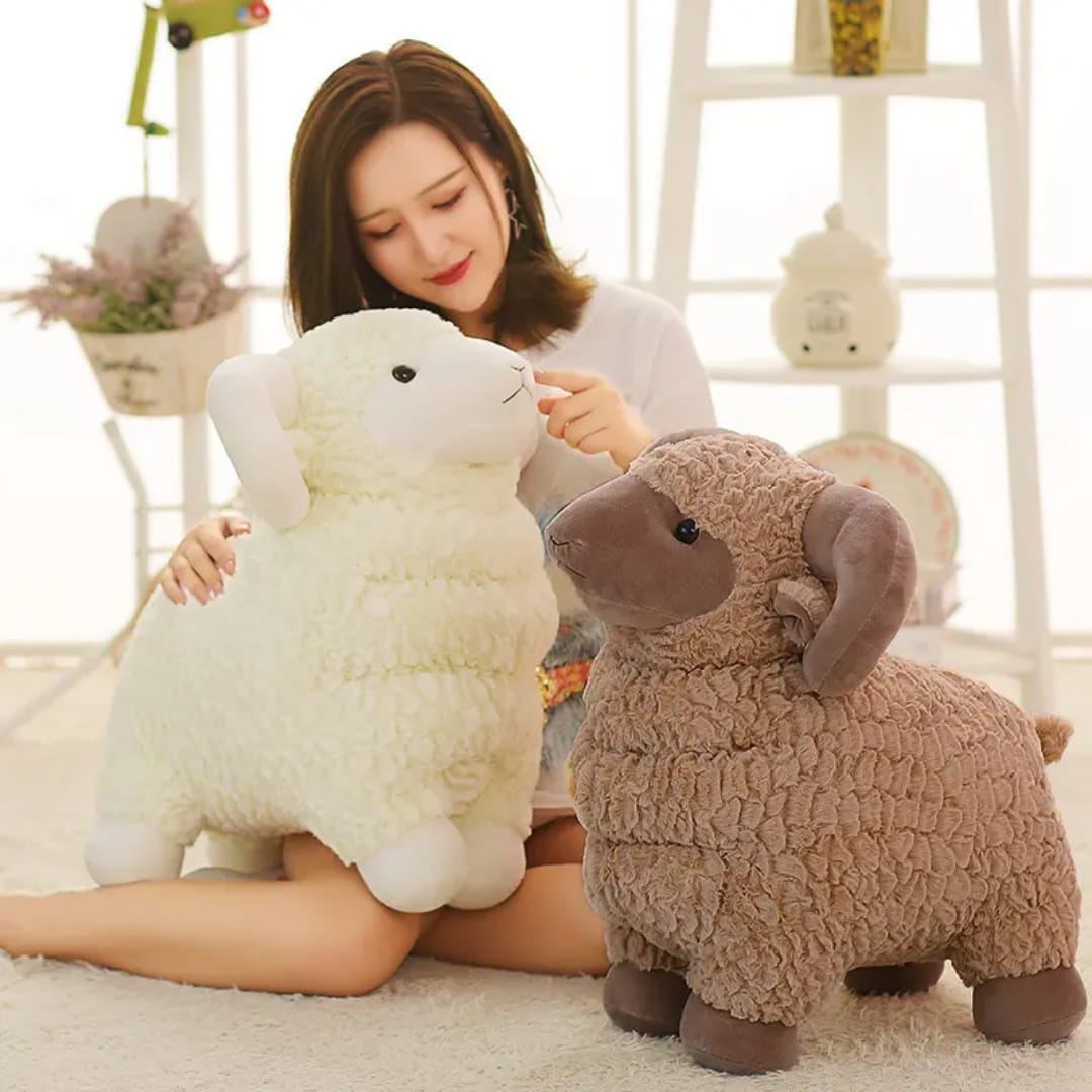 Standing Lamb Goat Plush Toy